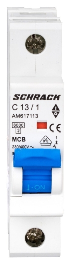 Автоматический выключатель Schrack AM617113 6кА 13А 1P х-ка C - 2