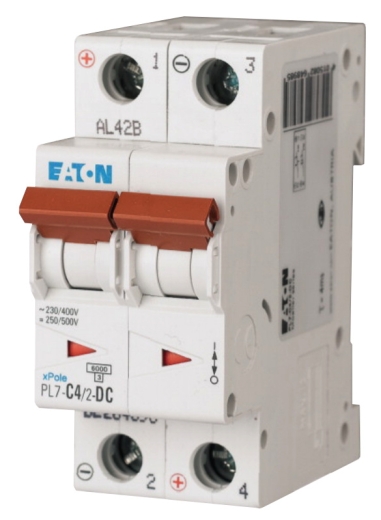 Автоматический выключатель Eaton PL7-C4/2-DC 500В DC 4А C - 1