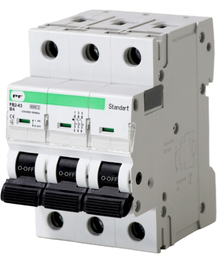 Електро-автомат Promfactor STANDART FB2-63 3P B 4A 6кА (FB2B3004) - 1