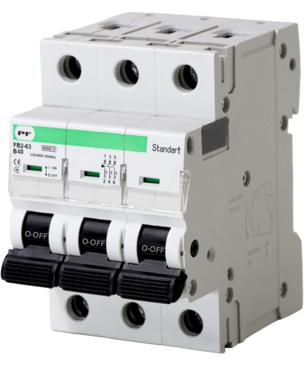 Електро-автомат Promfactor STANDART FB2-63 3P B 40A 6кА (FB2B3040) - 1