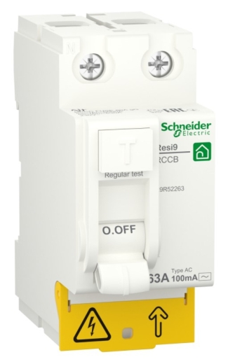 Диференціальне реле Schneider Electric R9R52263 RESI9 1Р+N 63A 100мА АС - 1
