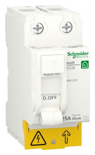 Диференціальне реле Schneider Electric R9R51225 RESI9 1Р+N 25A 30мА АС - 1