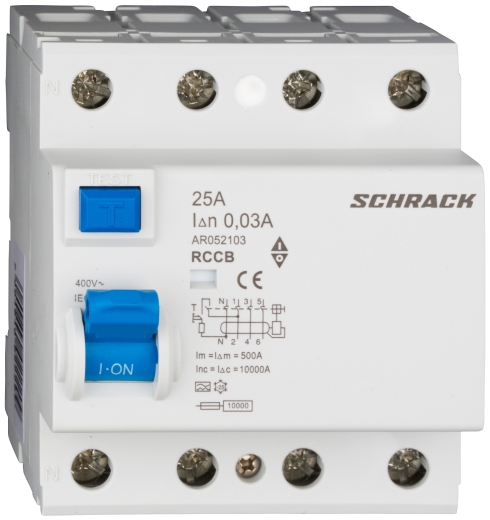 ПЗВ Schrack AR052103 10кА 25А 30мА 3P+N тип A - 1