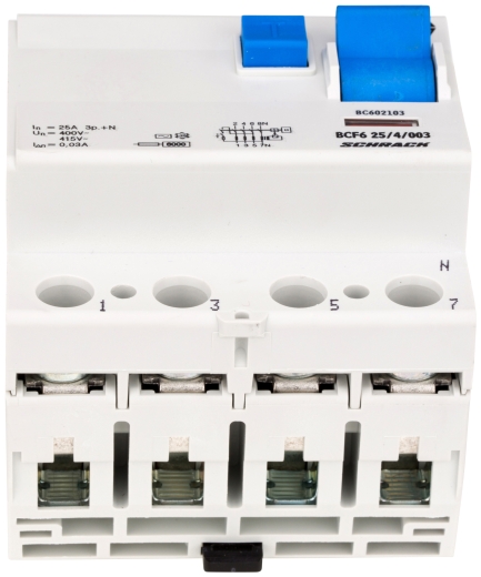 ПЗВ Schrack BC602103 6кА 25А 30мА 3P+N тип AC - 2