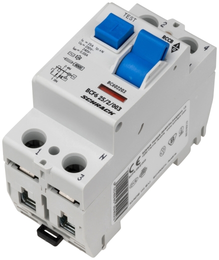ПЗВ Schrack BC602203 6кА 25А 30мА 1Р+N тип AC - 9