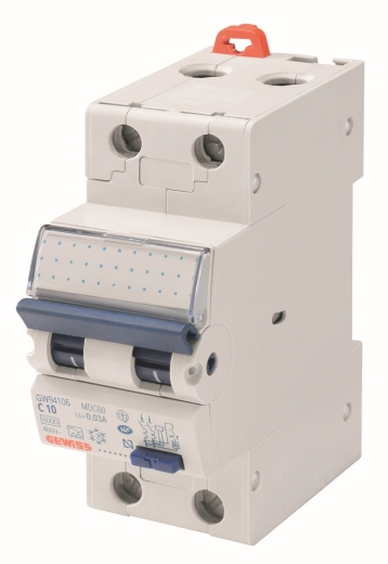 Диференціальний автомат GEWISS COMPACT RCBO 1P+N C10 6kA AC/0.03 2M (GW94106) - 1
