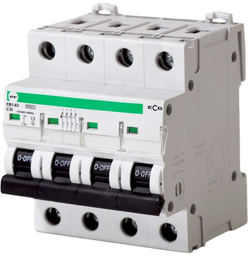 Автоматичний вимикач Promfactor ECO FB1-63 4P C 32A 6кА (FB1C4032) - 1