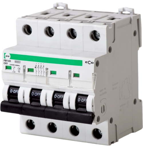 Автоматичний вимикач Promfactor ECO FB1-63 4P C 63A 6кА (FB1C4063) - 1