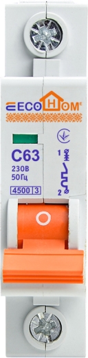 Автоматичний вимикач ECOHOME ECO 1p 63A С (ECO010010009) - 3