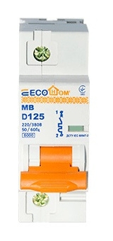 Автоматичний вимикач ECOHOME ECO MB 1p 125A D (ECO070010003) - 2