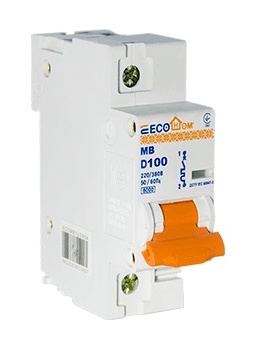 Автоматичний вимикач ECOHOME ECO MB 1p 100A D (ECO070010002) - 1