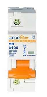 Автоматичний вимикач ECOHOME ECO MB 1p 100A D (ECO070010002) - 2