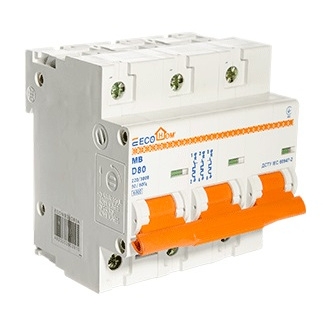 Автоматичний вимикач ECOHOME ECO MB 3p 80A D (ECO070010004) - 1