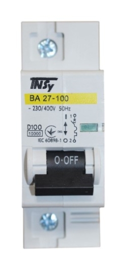 Автоматичний вимикач TNSy ВА27-100 1Р 100А 10кА D (TNSy5504883) - 1