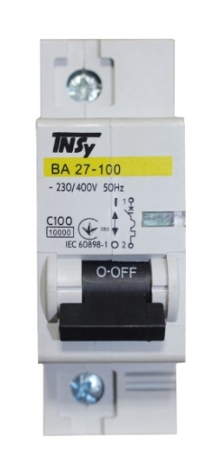 Автоматичний вимикач TNSy ВА27-100 1Р 100А 10кА C (TNSy5504835) - 3