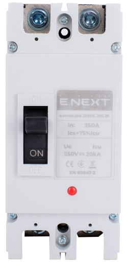 Автоматичний вимикач E.Next e.mccb.pro.250DC.250.2P 250А (p089004) - 2