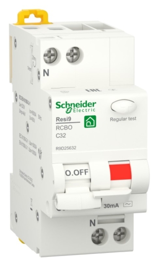 Дифференциальный автомат Schneider Electric R9D25632 RESI9 6кА 1P+N 32A C 30мА АC - 1