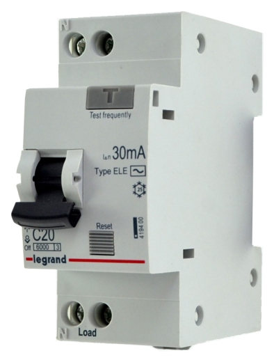 Диференціальний автомат Legrand (419400) RX³ 1P+NC 20A 30мA AC - 1