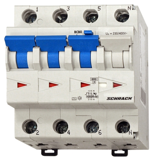 АВДТ Schrack BO667806 6кА 6А 30мА 3P+N х-ка C тип A - 1