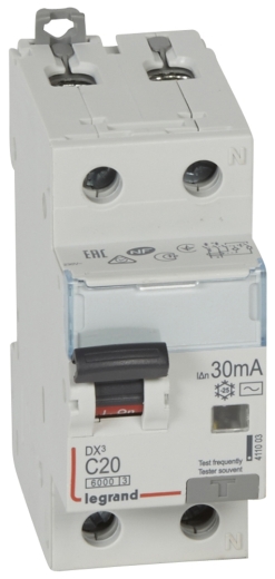 Дифф.автомат Legrand (411003) 1P+N C 20A 30mA AC - 1