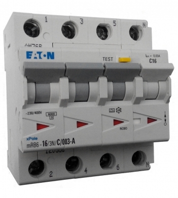 Дифф.автомат Eaton (Moeller) mRB6-10/3N/С/003-A - 1