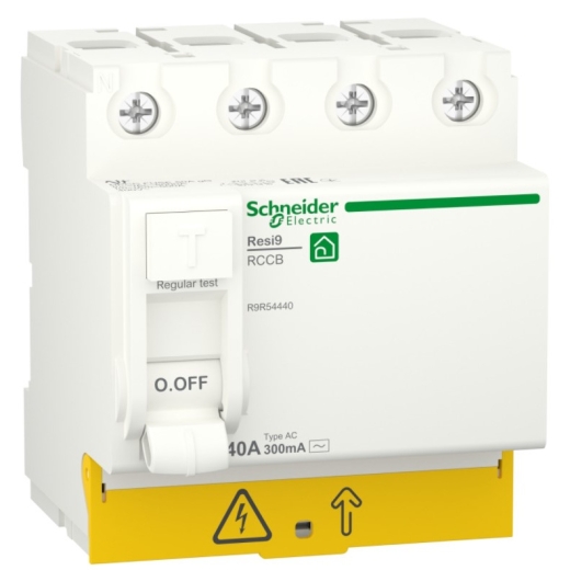 Дифференциальное реле Schneider Electric R9R54440 RESI9 3P+N 40A 300мА АС - 1
