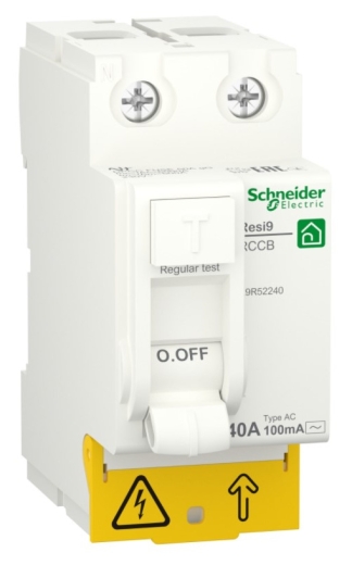 Диференціальне реле Schneider Electric R9R52240 RESI9 1Р+N 40A 100мА АС - 1