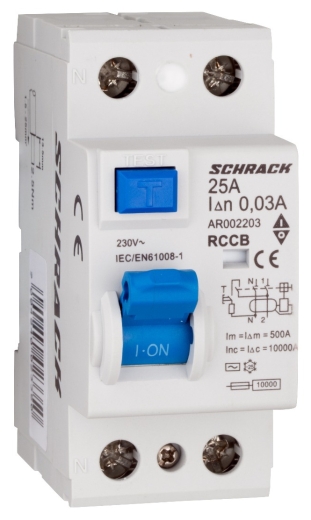 ПЗВ Schrack 10кА/30мА 1Р+N 25А тип AC - 1