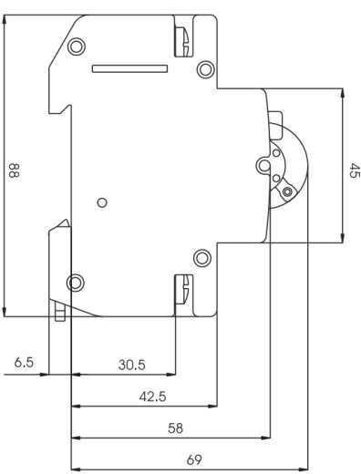 Дифференциальный автомат ETI 002173227 KZS-2M C 32/0.03 тип A (10kA) - 3