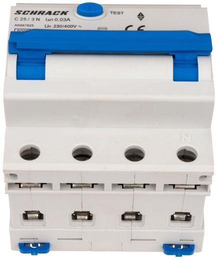 АВДС Schrack AK667825 6кА 25А 30мА 3P+N х-ка C Тип A - 2