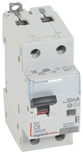 Дифференциальный выключатель Legrand (410999) 1P+N C 6A 30mA AC - 1
