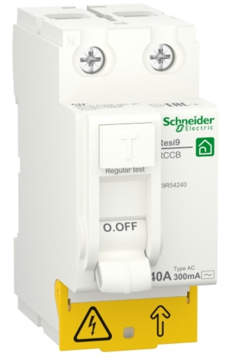Диференційне реле Schneider Electric R9R54240 RESI9 1Р+N 40A 300мА АС - 1