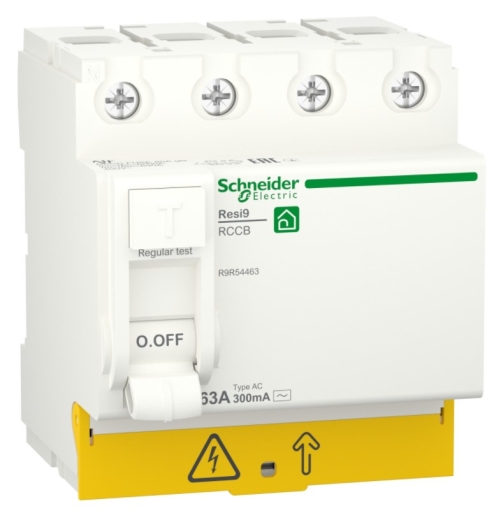 Диференціальне реле Schneider Electric R9R54463 RESI9 3P+N 63A 300мА АС - 1
