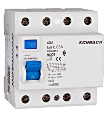 ПЗВ Schrack 10кА/30мА 3P+N 40А тип AC - 1