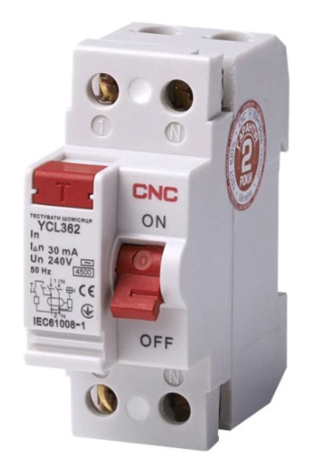 ПЗВ CNC YCL362-63 16А 1Р+N 6кА 30мА (Б00037680) - 1