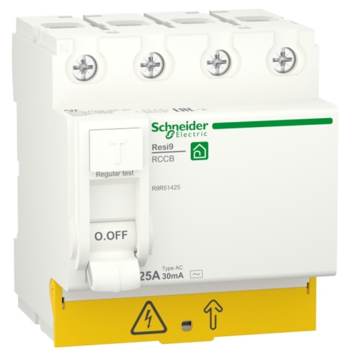 Дифференциальное реле Schneider Electric R9R51425 RESI9 3P+N 25A 30мА АС - 1