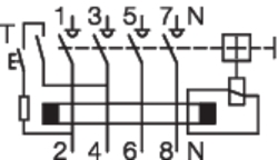 ПЗВ Hager CEA440D 4P 6кА 40A 100мА A - 2