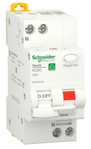 Диференціальний автомат Schneider Electric R9D25640 RESI9 6кА 1P+N 40A C 30мА АC - 1