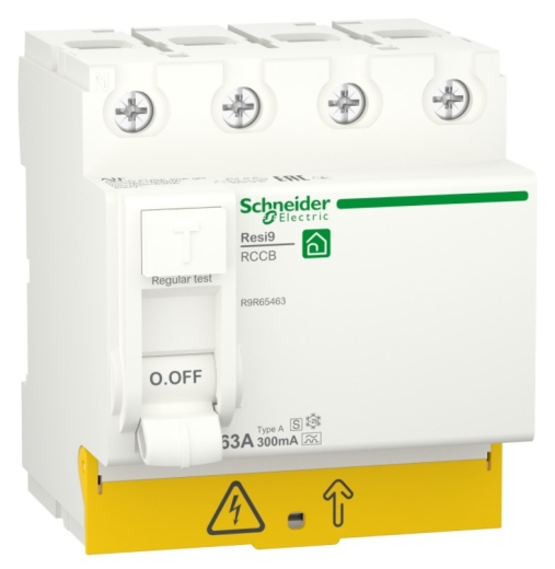 Дифференциальное реле Schneider Electric R9R65463 RESI9 3P+N 63A 300мА А-S - 1