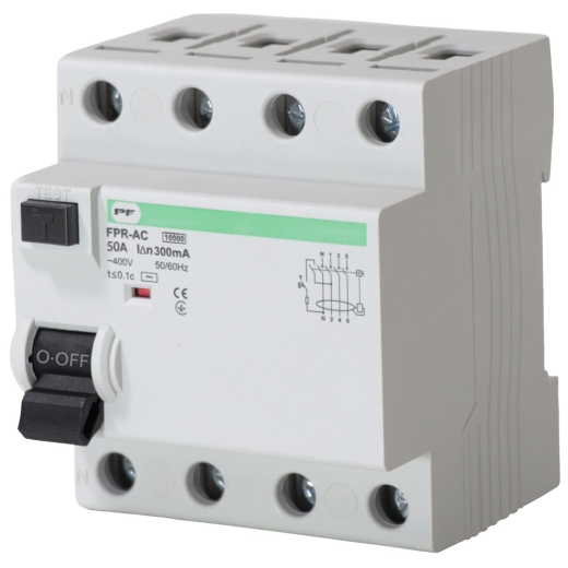 Устройство защитного отключения Promfactor FPR-AC 50А/0,3A 4P АС (FPR4050300AC) - 1