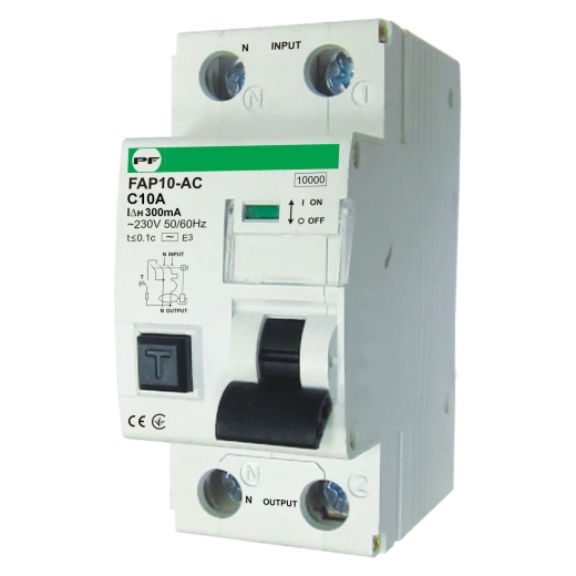 Дифавтомат Promfactor FAP10-AC C 10А/0,3A 2P (1P+N) 10кА (FAP10C10300AC) - 1