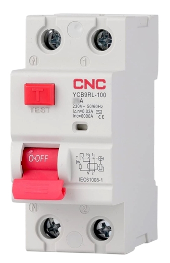 УЗО CNC YCB9RL-100 63А 1Р+N 6кА 30мА (Б00039035) - 1