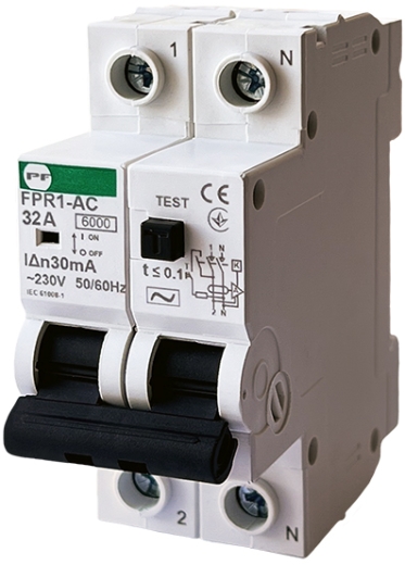 Реле захисного відключення Promfactor FPR1-AC 32А/0,03A 2P АС 6kA - 1