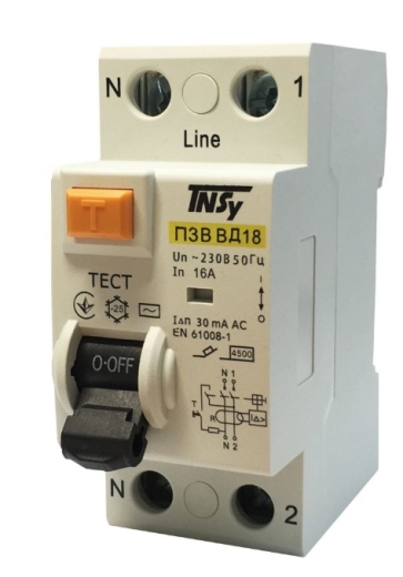 УЗО TNSy ВД-18 2Р 16А 30мА АС (TNSy5506278) - 1