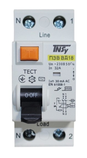 УЗО TNSy ВД-18 2Р 32А 30мА АС (TNSy5506280) - 2