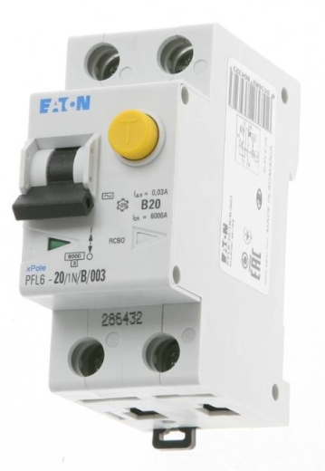 Дифф.автомат Eaton (Moeller) PFL6-20/1N/B/003 - 1