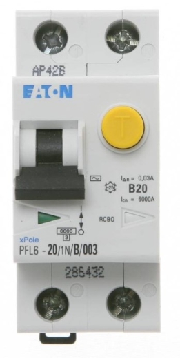 Дифф.автомат Eaton (Moeller) PFL6-20/1N/B/003 - 3