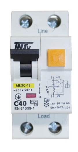 Дифавтомат TNSy АВДс-18 2Р 40А 30мА АС 6кА С (TNSy5506290) - 2