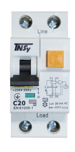 Дифавтомат TNSy АВДс-18 2Р 20А 30мА АС 6кА С (TNSy5506287) - 2
