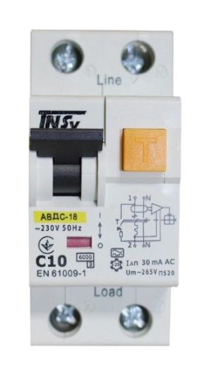Дифавтомат TNSy АВДс-18 2Р 10А 30мА АС 6кА С (TNSy5506285) - 2